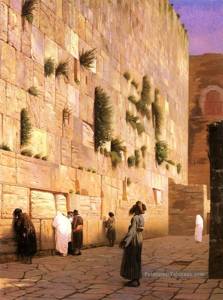Mur des Salomons Jérusalem Grec Arabe orientalisme Jean Léon Gérôme Peintures à l'huile